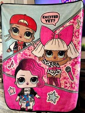 L.O.L. Surprise! Remix Kids Fleece Throw Blanket Diva and 80s B.B.